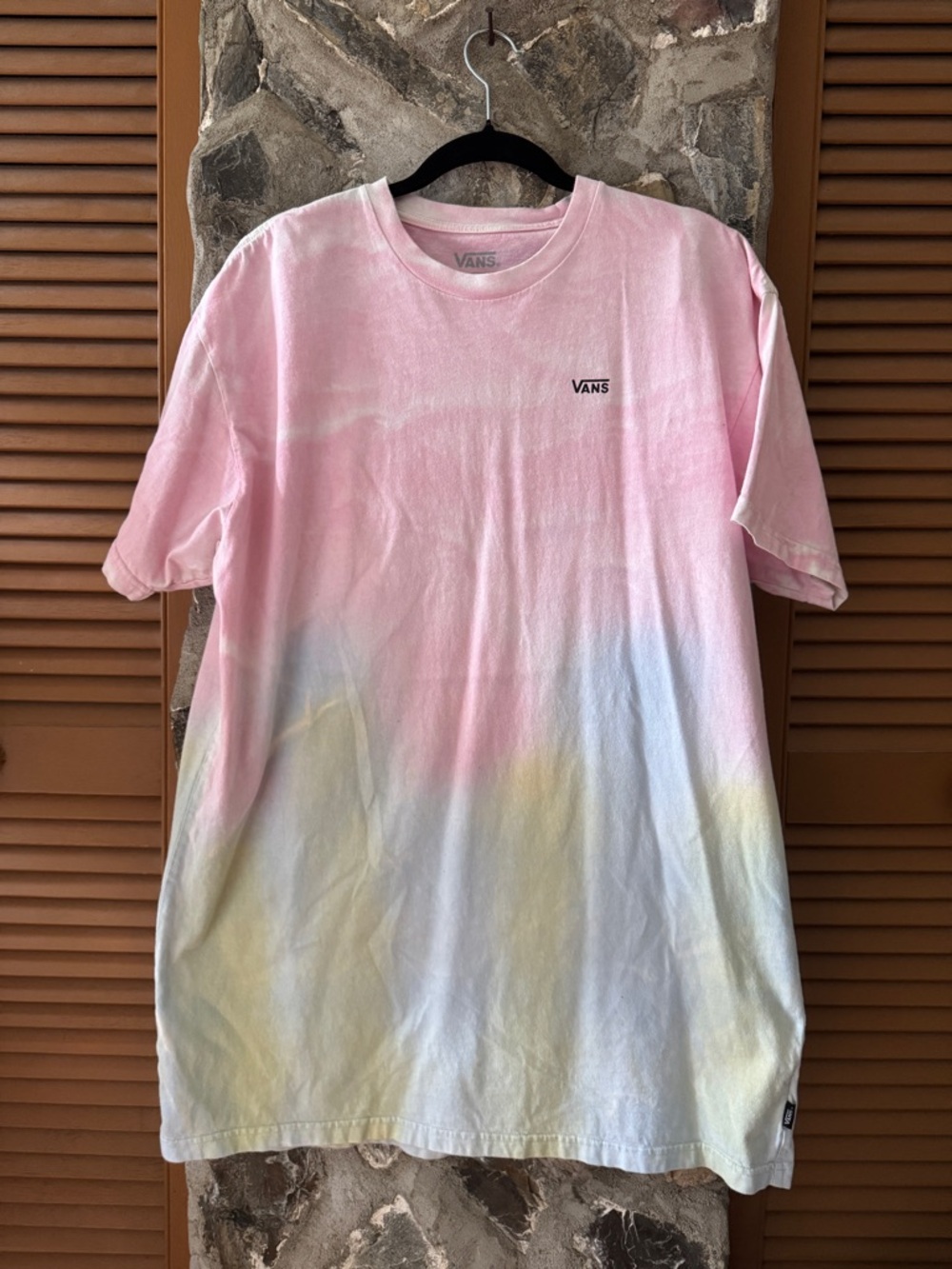 VANS Men's Pink Pastel Tie-Dye Short Sleeve Tee
